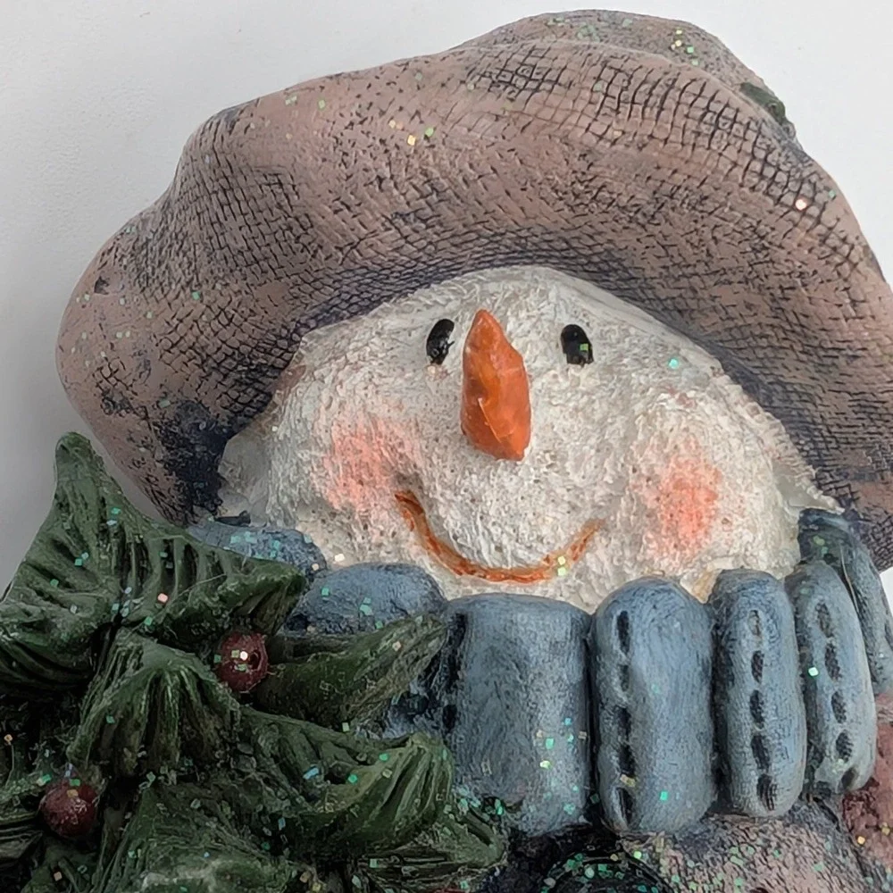 Pan-Orama Gifts Roly-Poly Snowman Figurine 5 Inch Rustic Christmas Decor 1457